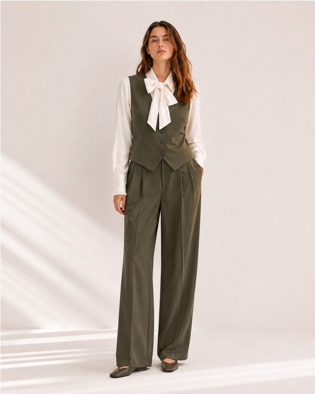 Pantalón ancho verde