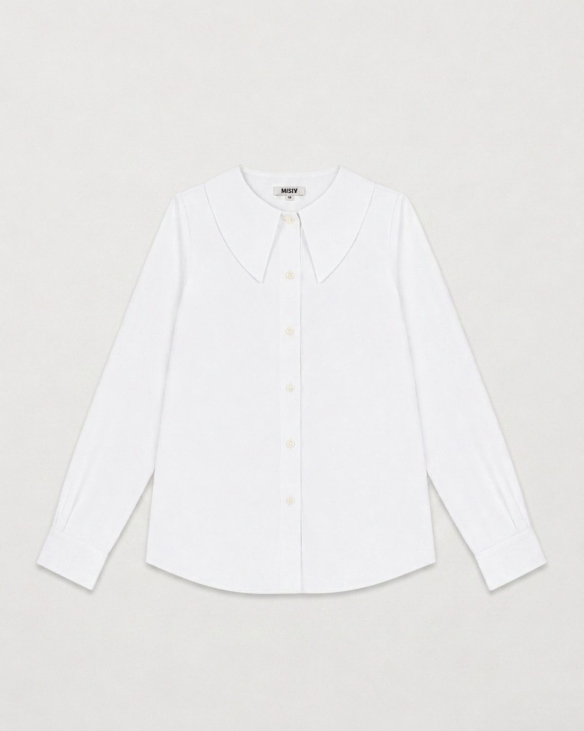 Camisa blanca cuello bobo