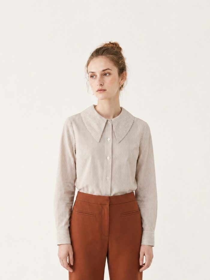 Camisa-rayas-beige-uniforme-misia