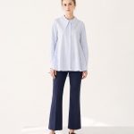 Camisa celeste cuello bobo